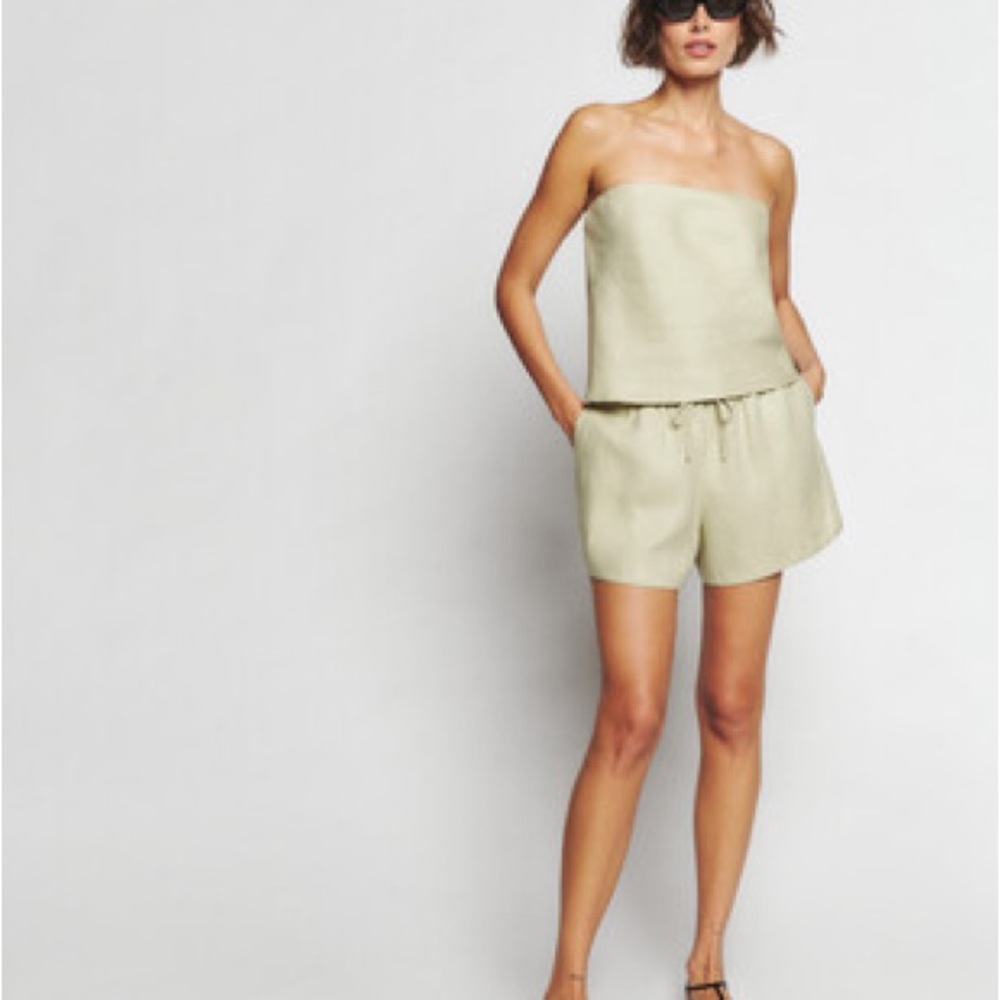 reformation spritz linen top